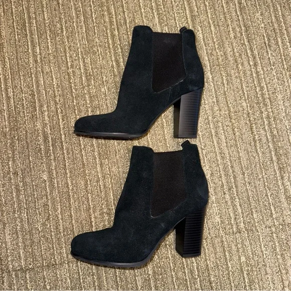 Michael Kors Suede Block Heel Ankle Booties - Picture 3 of 7